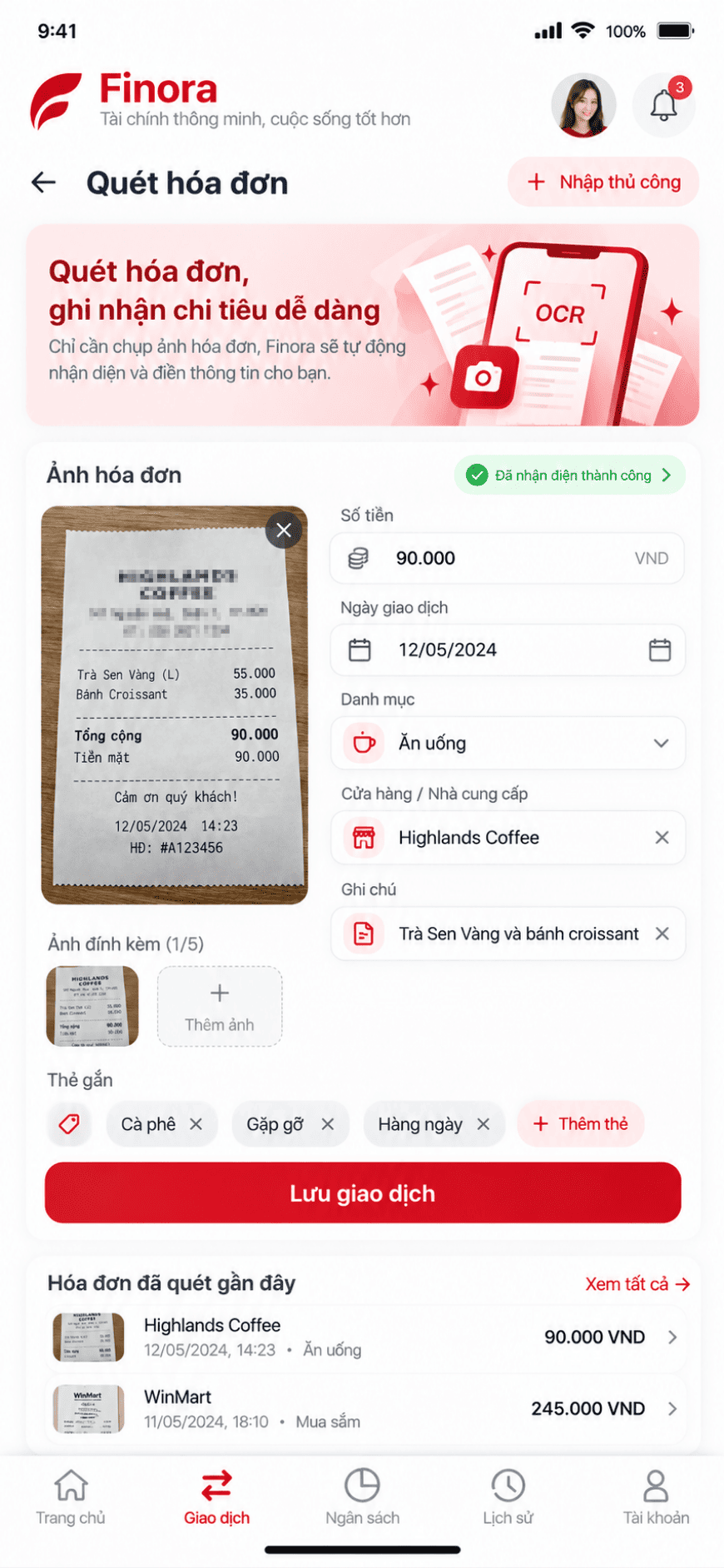 App tài chính